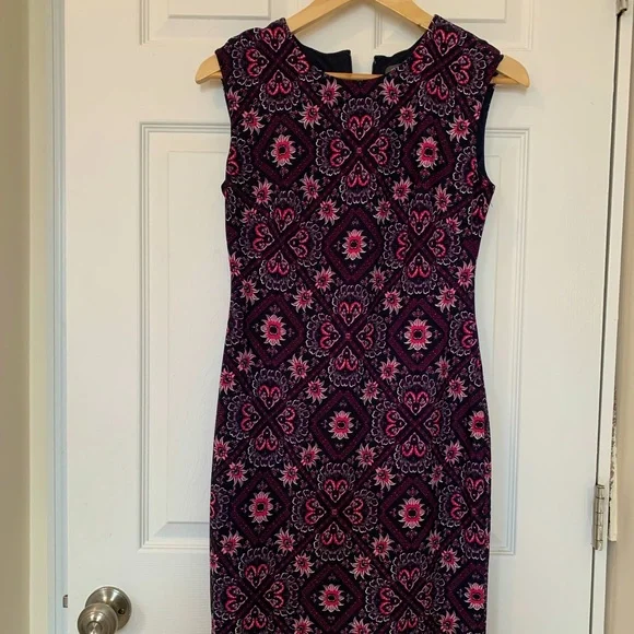 Vince Camuto Purple Floral Dress - Picture 1 of 4